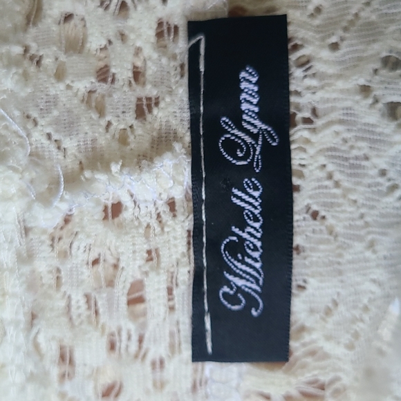 Michelle Lynn Lace Cover Up Size M Ivory - Picture 7 of 7